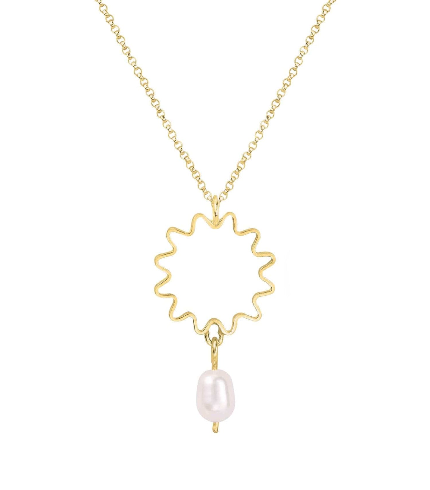 Necklace 18ct Gold Vermeil Mini Pearl Pendant in Eco Silver or Gold Vermeil homeware shops bristol gift shops bristol Olivia Taylor