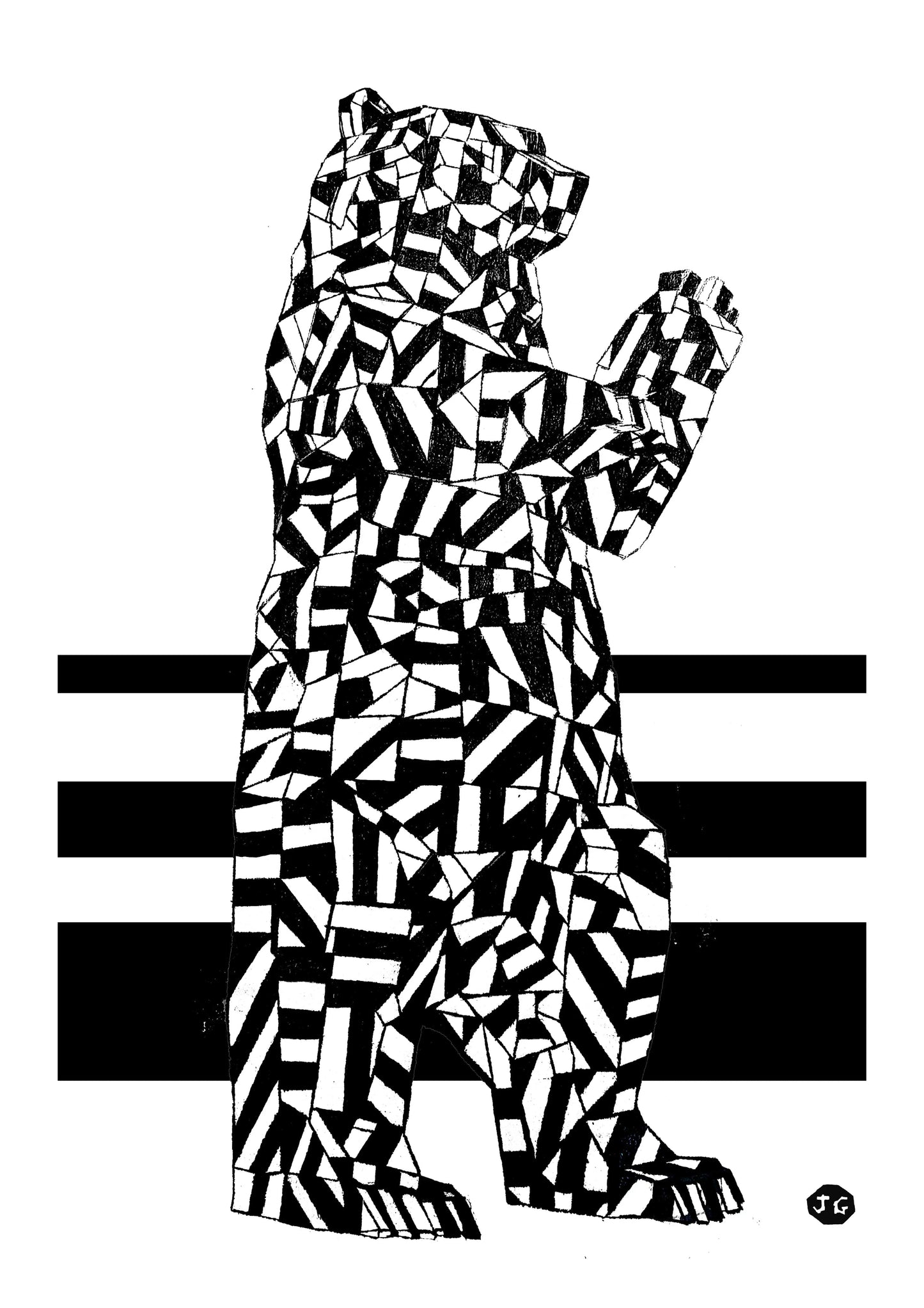 Print Bristol Bear - A3 Print homeware shops bristol gift shops bristol Peoples Republic Of Stokes Croft