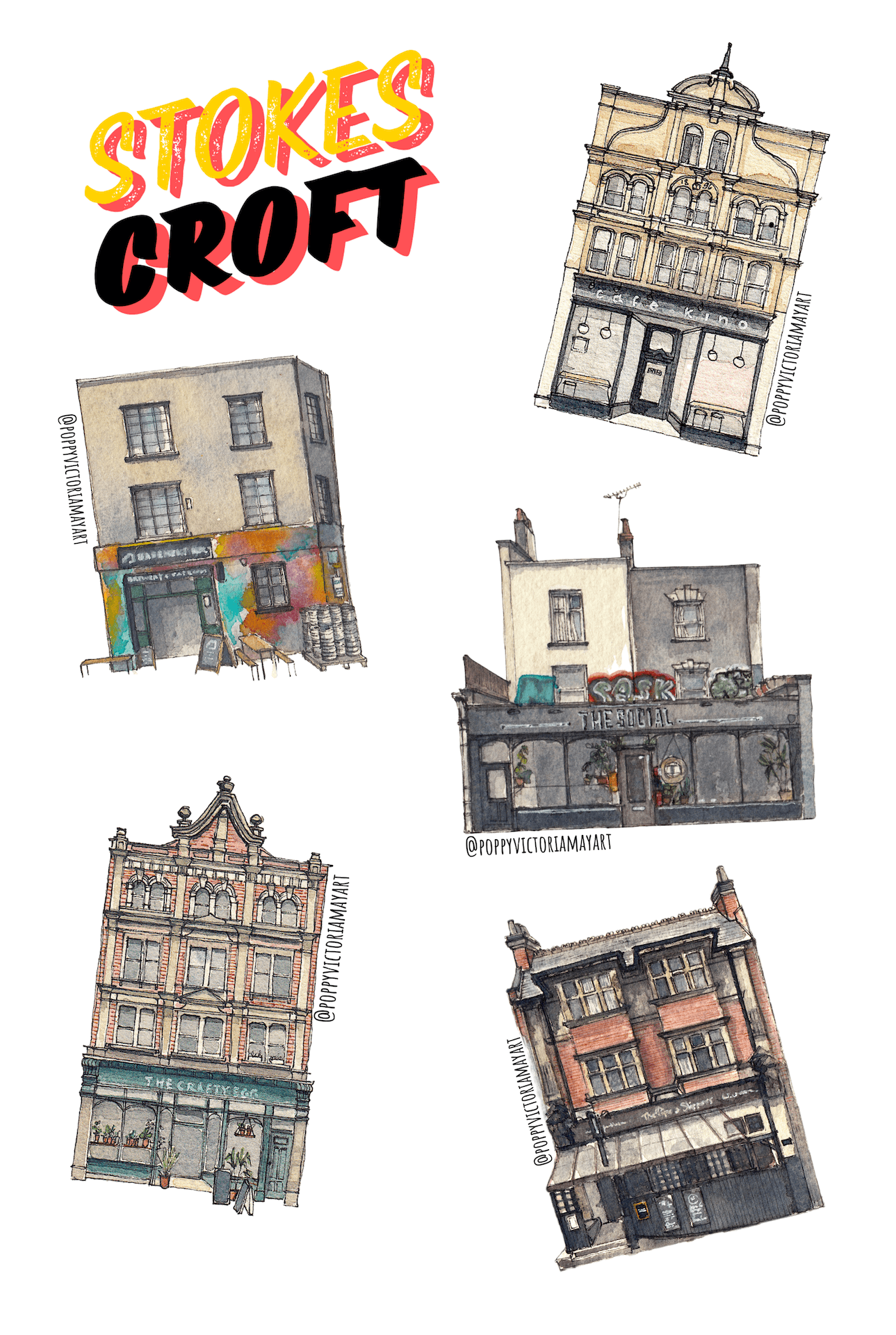 Sticker Sheet Stokes Croft Sticker Sheet homeware shops bristol gift shops bristol Poppy Victoria May Art