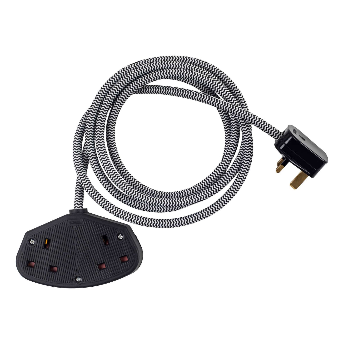 Extension Leads Colourful Fabric Extension Lead - Zig Zag homeware shops bristol gift shops bristol PRIORMADE