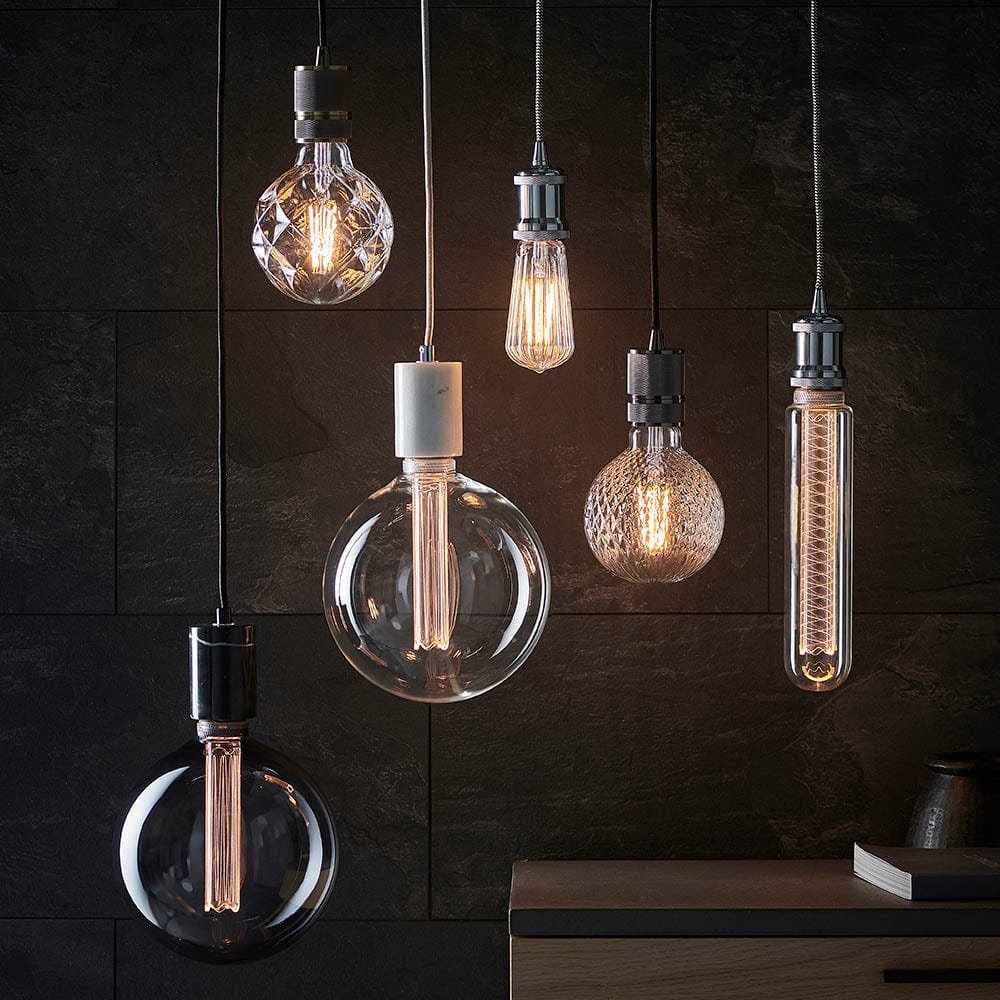 Light Bulb Statement Filament Bulb - Diamond Glass Effect (LED) homeware shops bristol gift shops bristol PRIORMADE