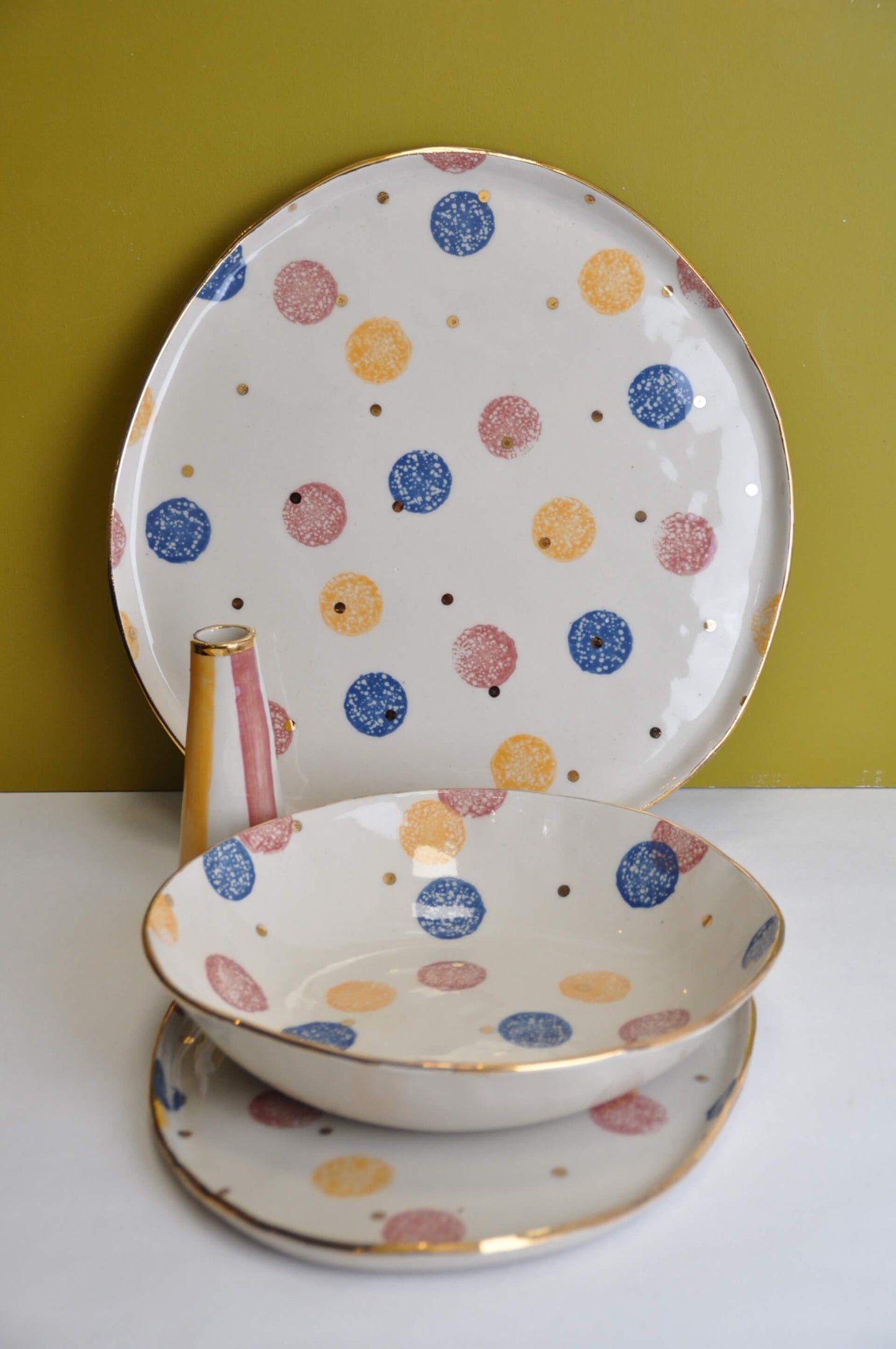 Platter Ceramic Serving Platter - 'Candy Spotted' (various sizes) homeware shops bristol gift shops bristol Rose Nisbet