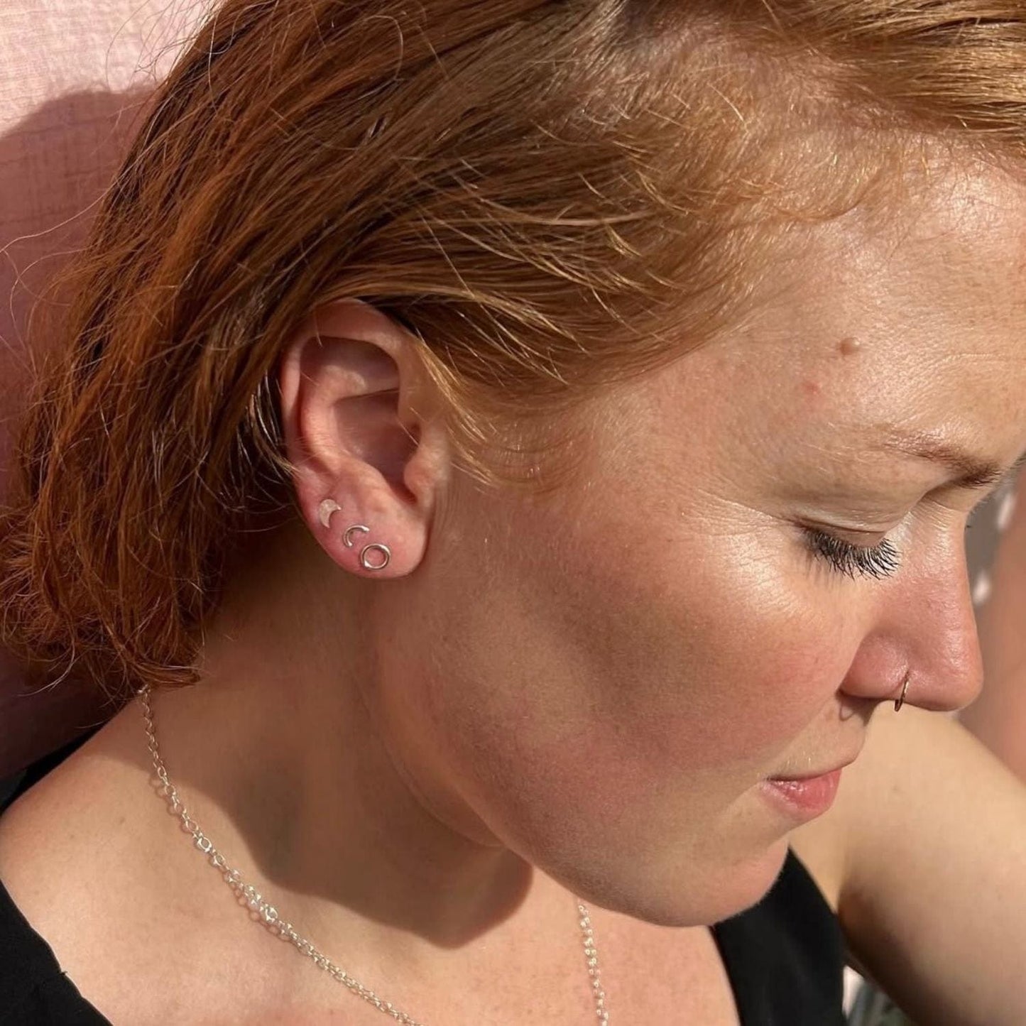 Silver Stud Earrings Moon Phase Stud Earrings homeware shops bristol gift shops bristol Sister Luna