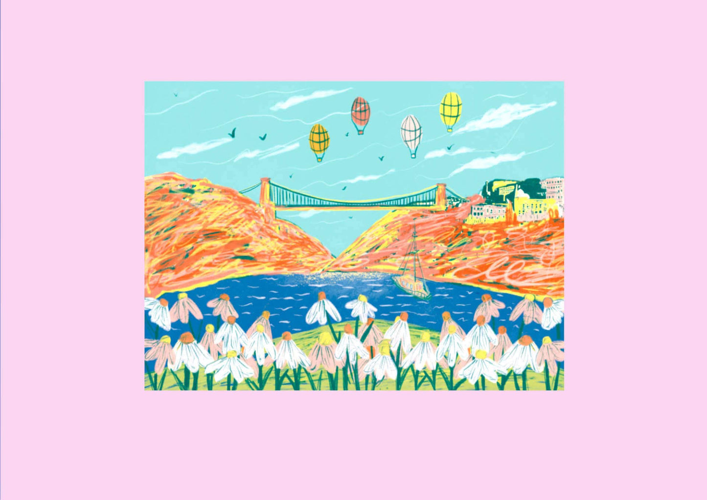 Prints A4 Print Bristol Balloons Print homeware shops bristol gift shops bristol Sophie Colette
