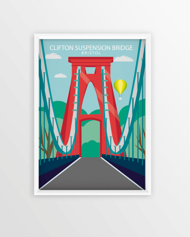 Prints Bristol Suspension Bridge Print A4 & A3 homeware shops bristol gift shops bristol Sunny Luna