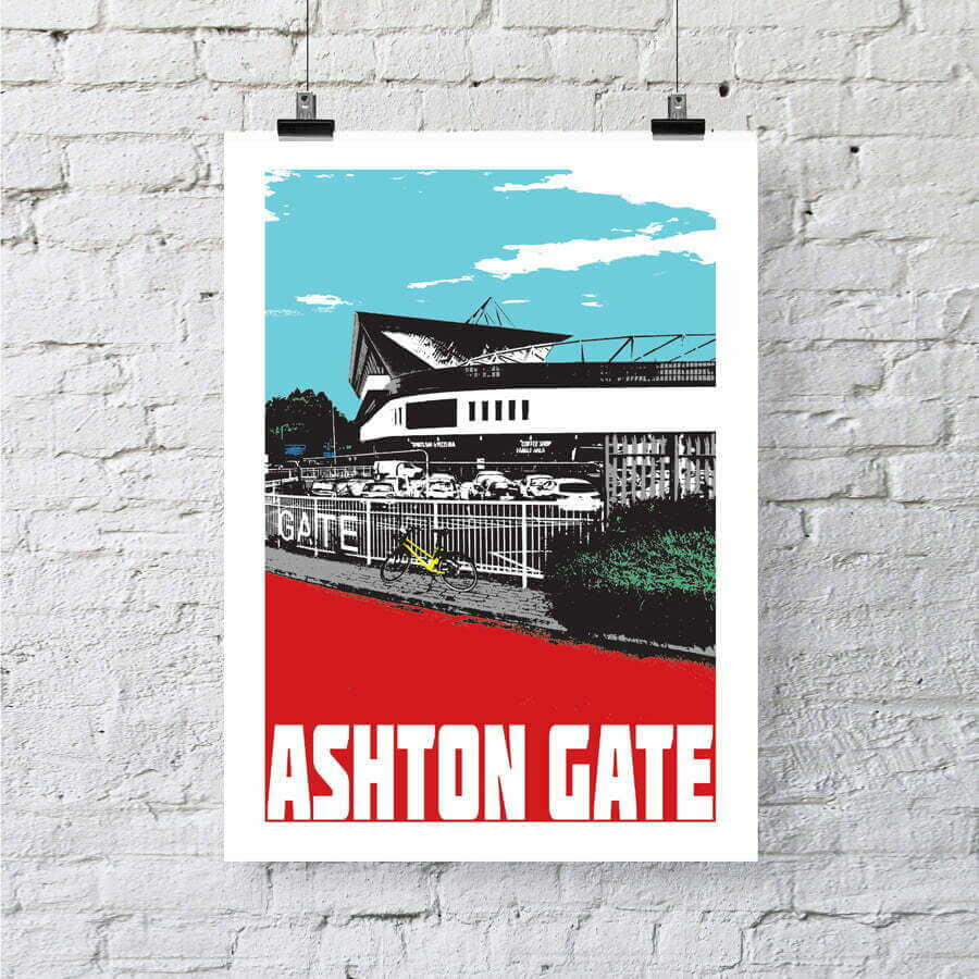 Magnet Ashton Gate Fridge Magnet homeware shops bristol gift shops bristol Susan Taylor Design