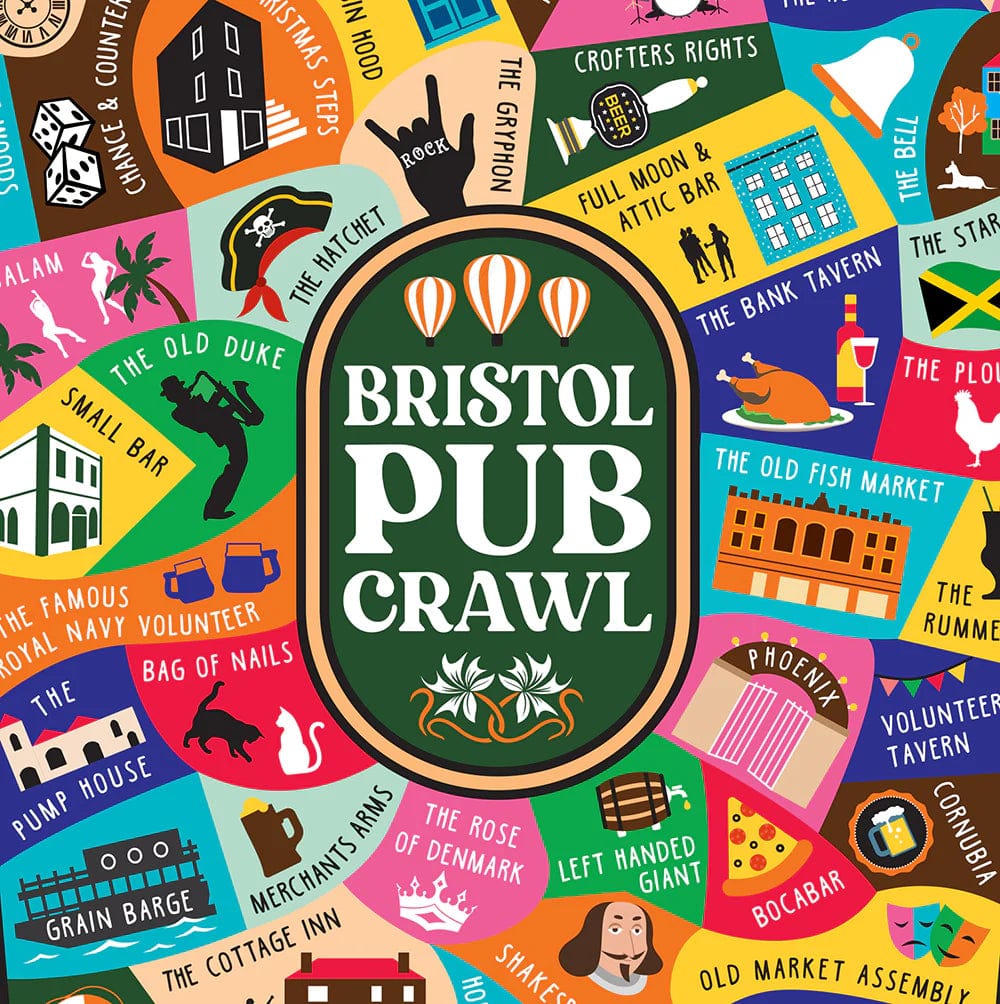 Poster A3 Bristol Pub Crawl | Poster homeware shops bristol gift shops bristol Susan Taylor Design