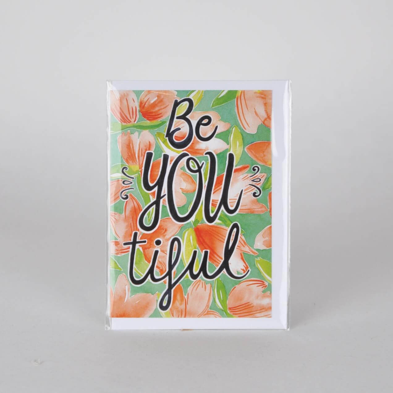 Greetings Card Be 'you' tiful Eco Card homeware shops bristol gift shops bristol Thea & Fox
