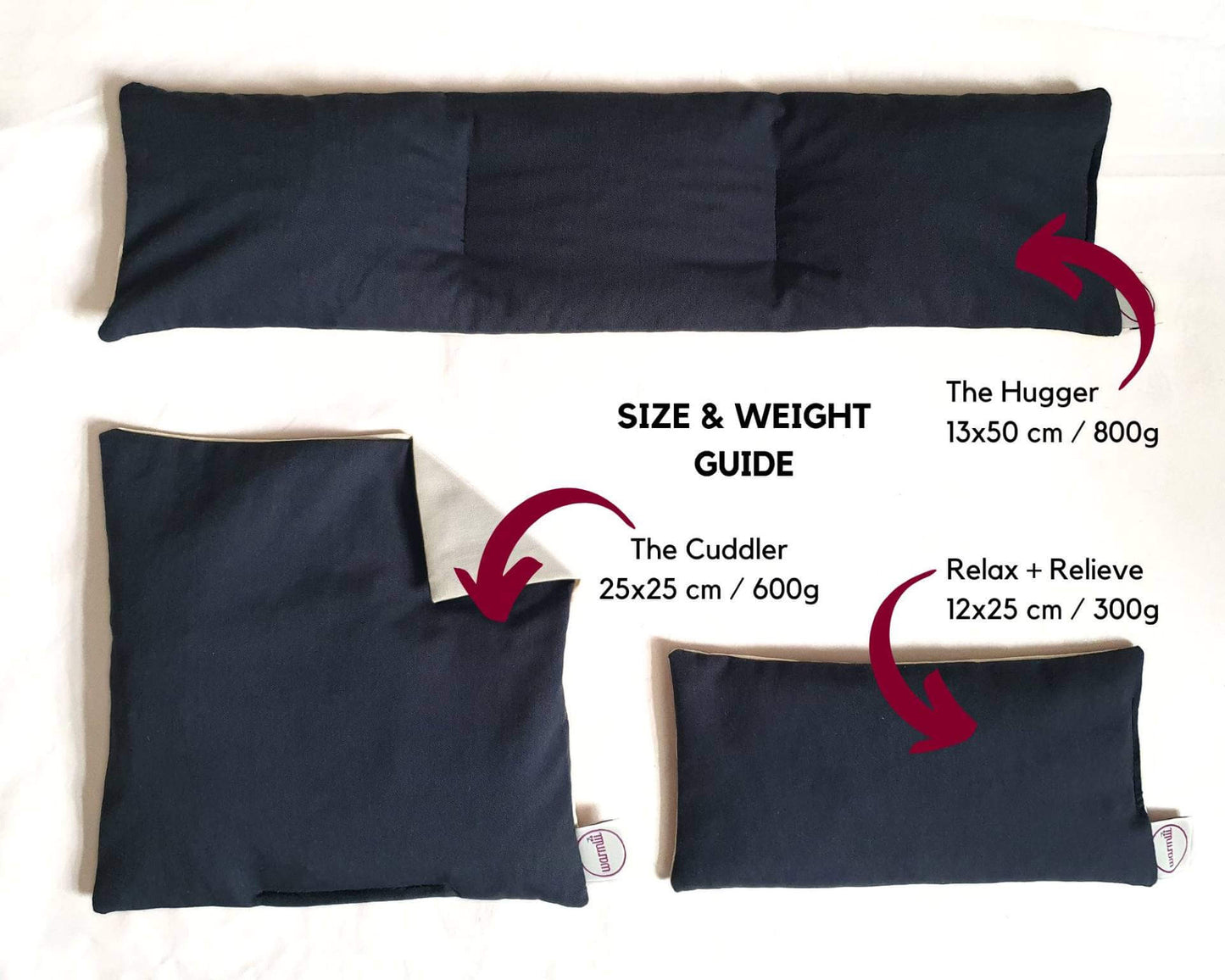 Wellbeing Cherry Stone Thermal Pillow (multiple sizes) - Black & White homeware shops bristol gift shops bristol warmlii