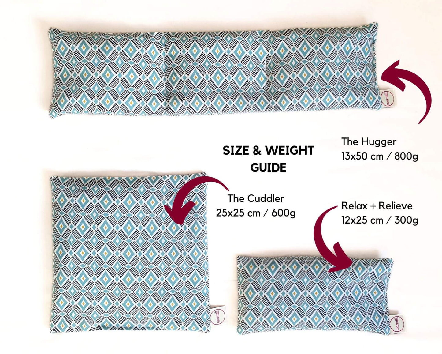 Wellbeing Cherry Stone Thermal Pillow (multiple sizes) - Tarak homeware shops bristol gift shops bristol warmlii