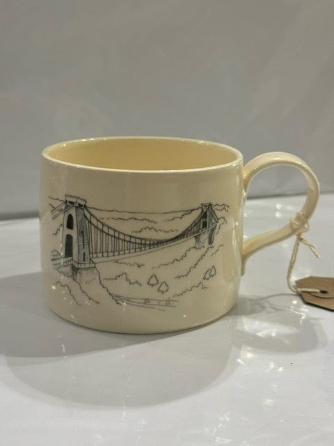 Ceramics Illustration Bristol Clifton Suspension Bridge - DRAWN Side View - Ceramic Mug (various options) homeware shops bristol gift shops bristol Wendy Calder Ceramics