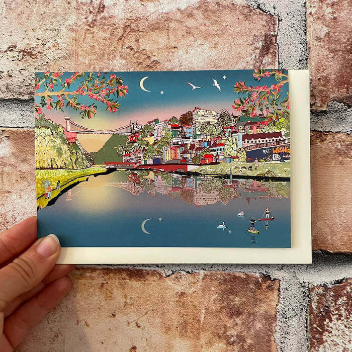 Bristol Greetings Card Bristol Sunset Greeting Card homeware shops bristol gift shops bristol Wild Flower Cards