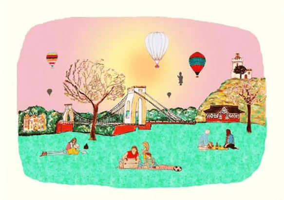 Greeting & Note Cards Clifton Suspension Bridge Greetings Card homeware shops bristol gift shops bristol Wild Flower Cards