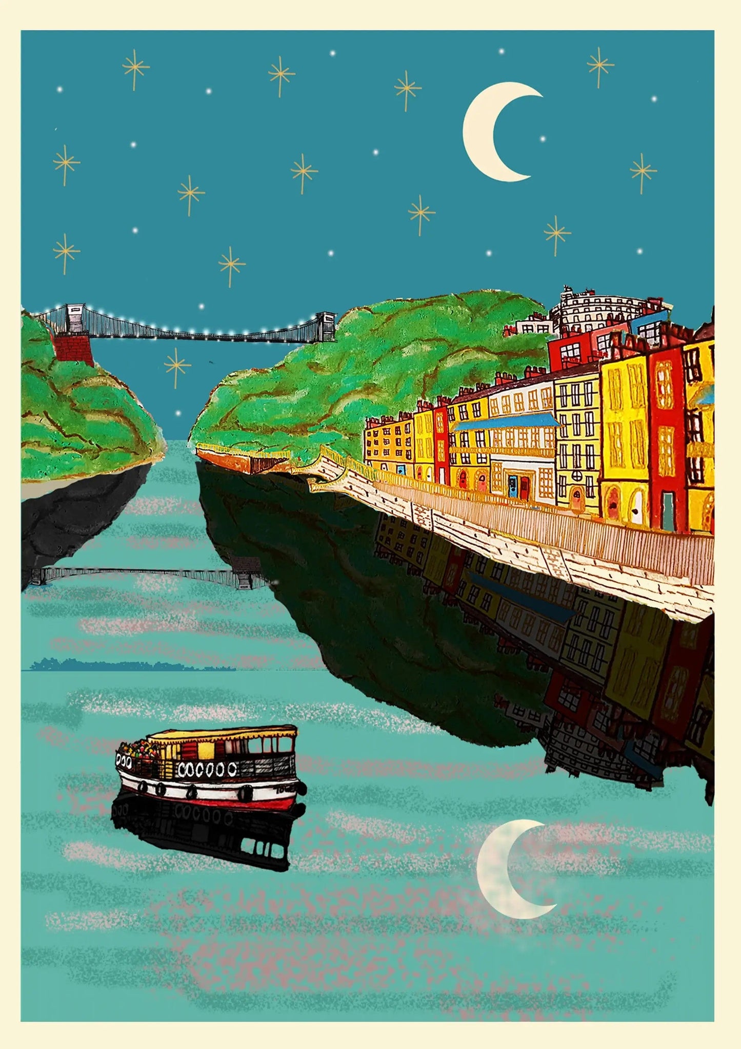 Prints Bristol At Night Print homeware shops bristol gift shops bristol Wild Flower Cards