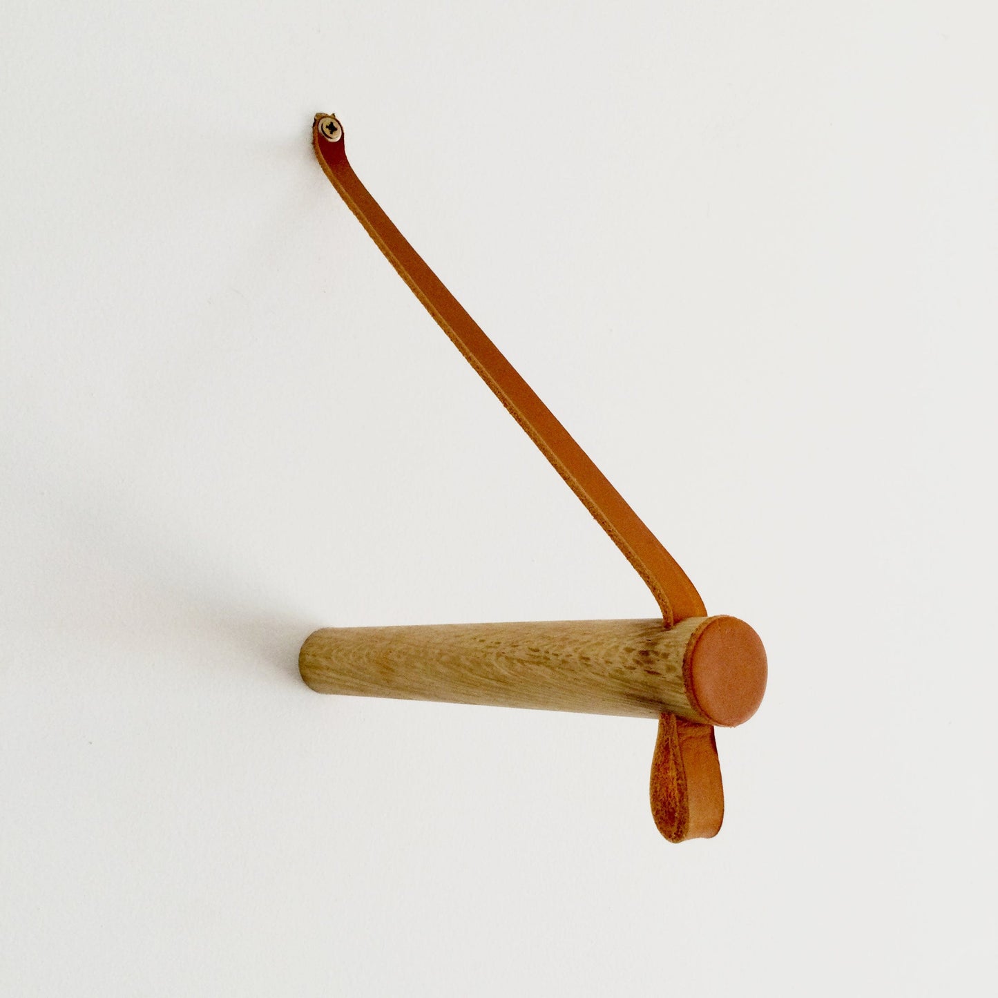 Plant Hanger Tan Wood and Leather Peg Hanger (various colours) homeware shops bristol gift shops bristol Wolfram Lohr