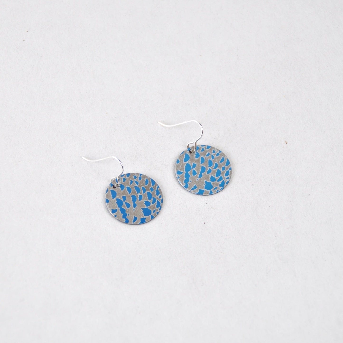Earrings Blue Etched Aluminium Earrings - Half-Moon Pattern (various colours available) homeware shops bristol gift shops bristol Ava & Bea