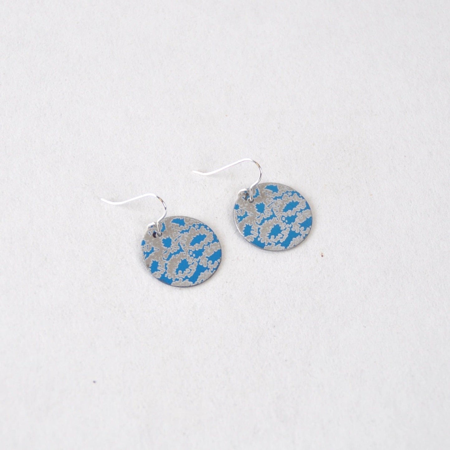 Earrings Blue Coral Etched Aluminium Earrings - Sea Coral Pattern (various colours) homeware shops bristol gift shops bristol Ava & Bea