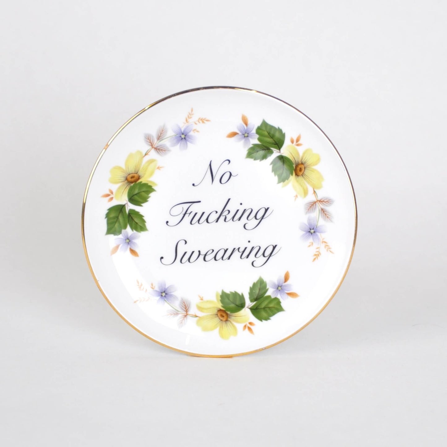 Ceramics B Decorative Wall Plate - No F*cking Swearing (various styles) homeware shops bristol gift shops bristol Beau & Badger