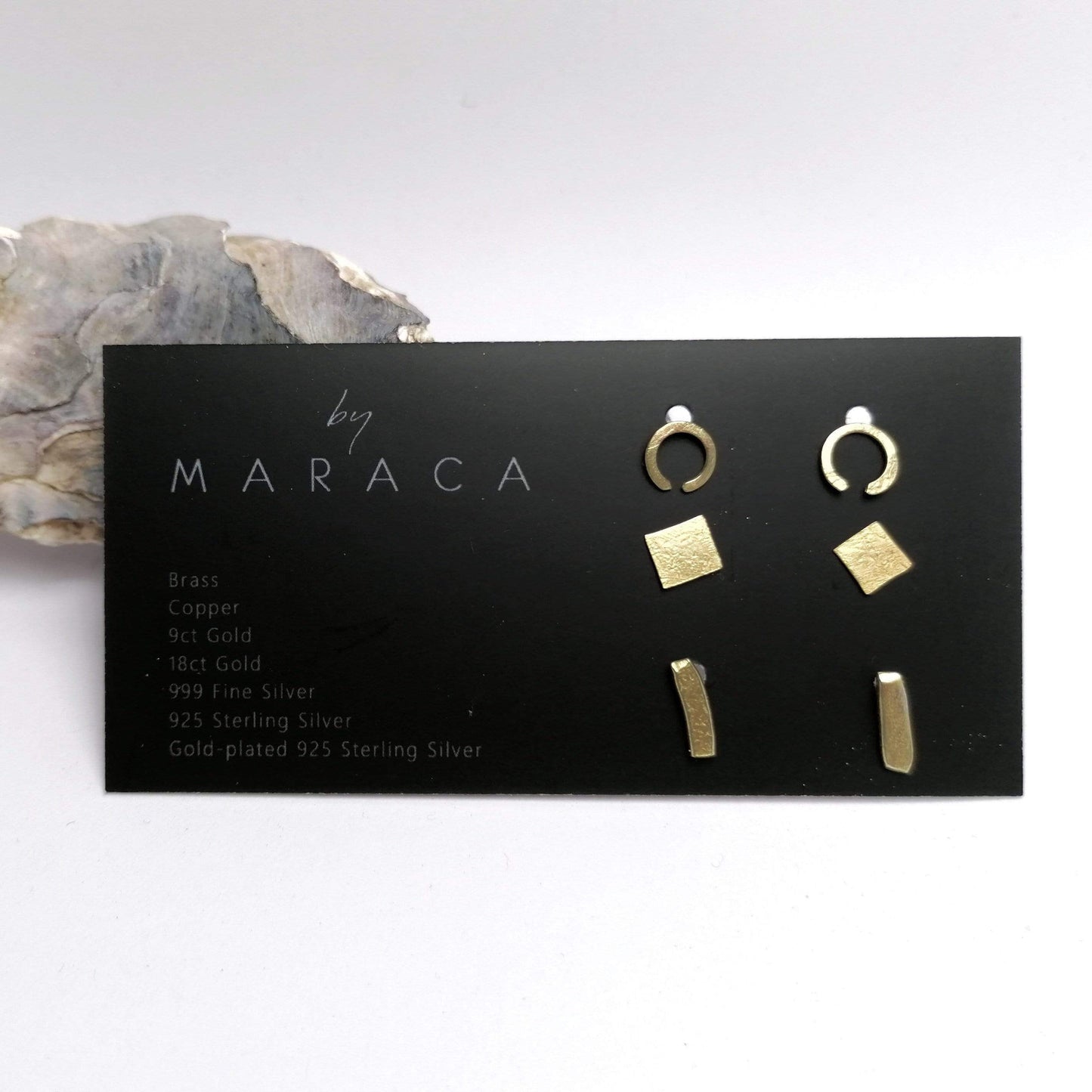 Earrings BASE - Stud Set in Brass homeware shops bristol gift shops bristol By Maraca
