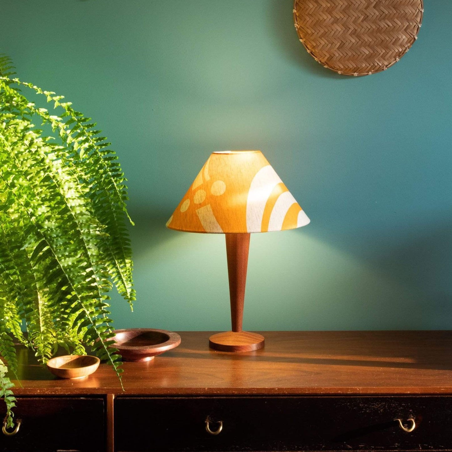 Lampshade Tangerine Dream Linen 12" Lampshade homeware shops bristol gift shops bristol Claire Cartwright Studio