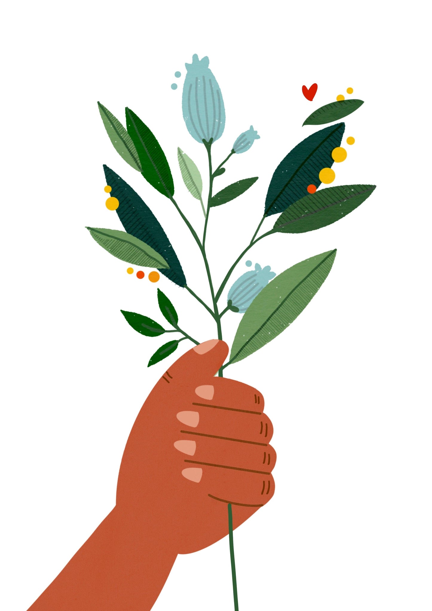 Greetings Card Flowers - greetings card homeware shops bristol gift shops bristol Do It Later Illustration