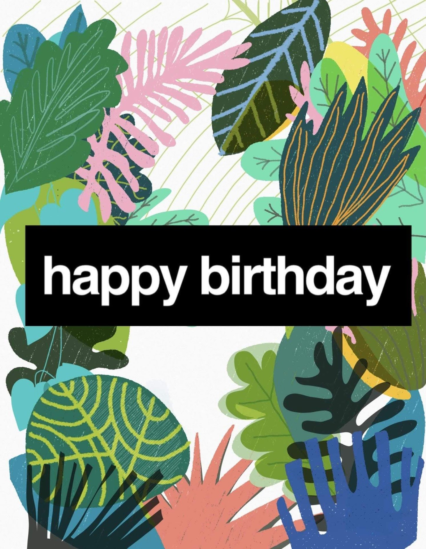 Greetings Card Happy Birthday- Botanical greeting card homeware shops bristol gift shops bristol Do It Later Illustration