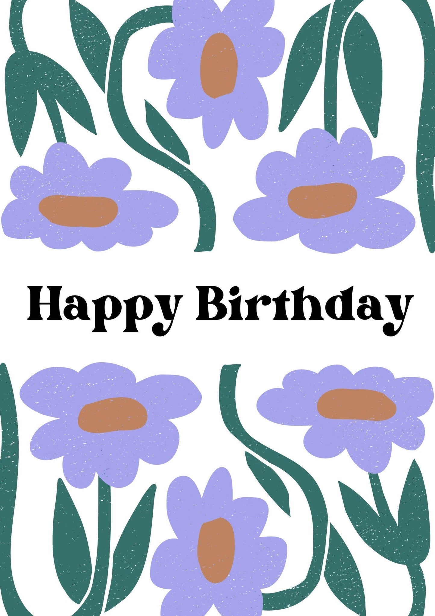 Greetings Card Purple Flower Birthday Card homeware shops bristol gift shops bristol Do It Later Illustration