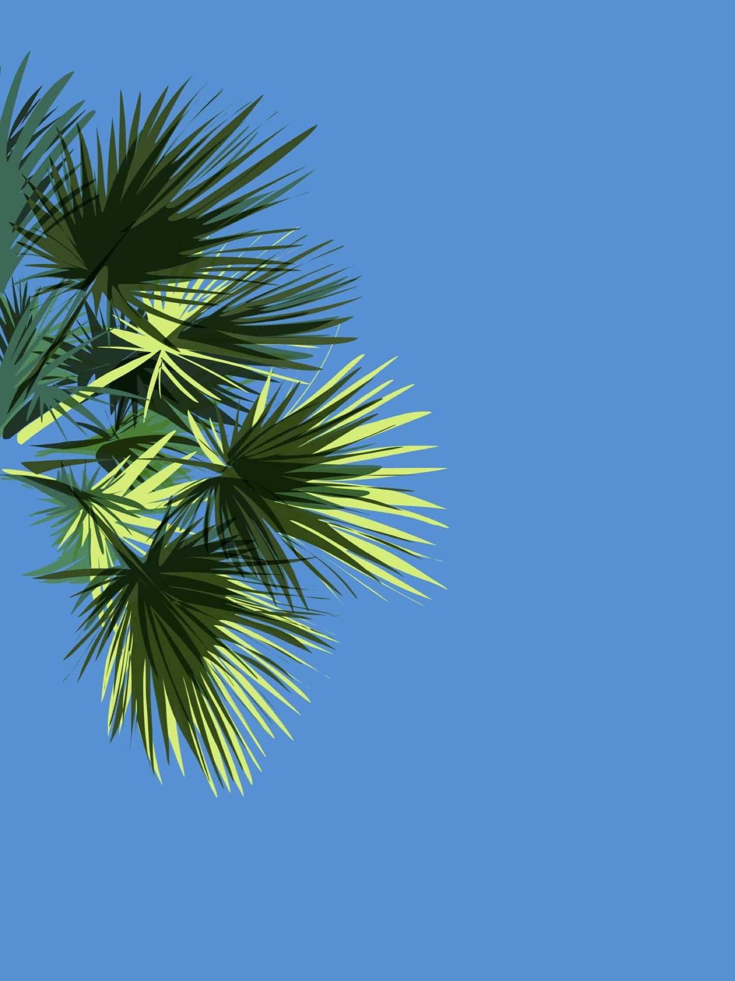 Prints Blue Palm Print (various sizes) homeware shops bristol gift shops bristol Do It Later Illustration