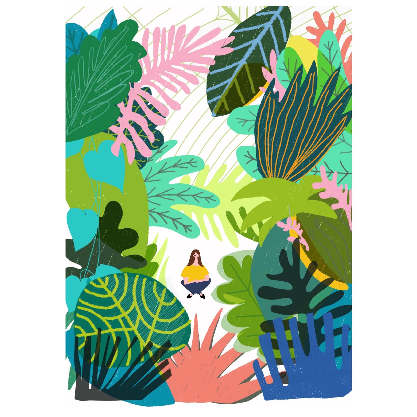Prints Lost Garden Print - Yellow Top (Various Sizes) homeware shops bristol gift shops bristol Do It Later Illustration