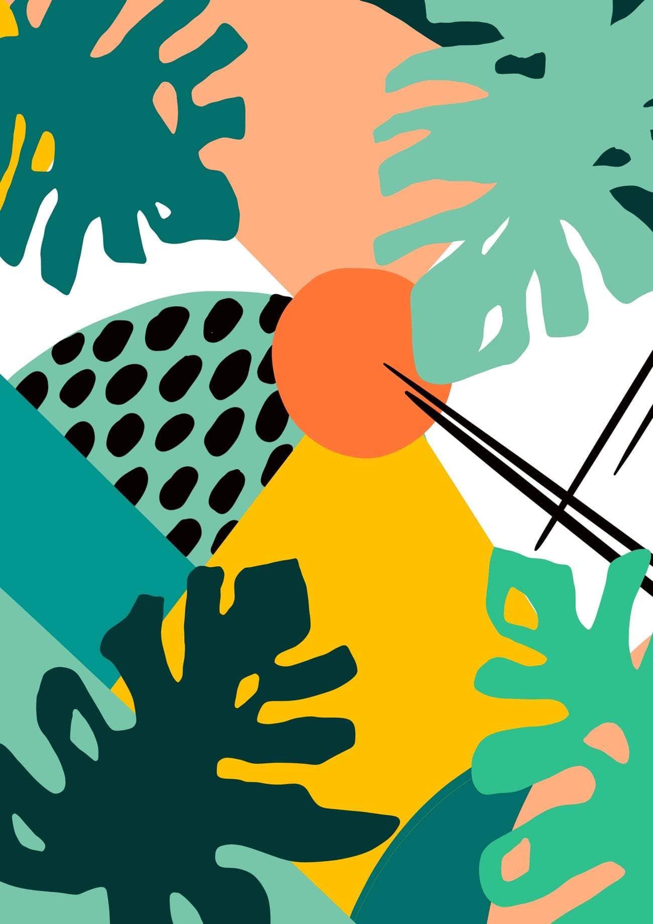 Prints Monstera Mix Print (various sizes) homeware shops bristol gift shops bristol Do It Later Illustration