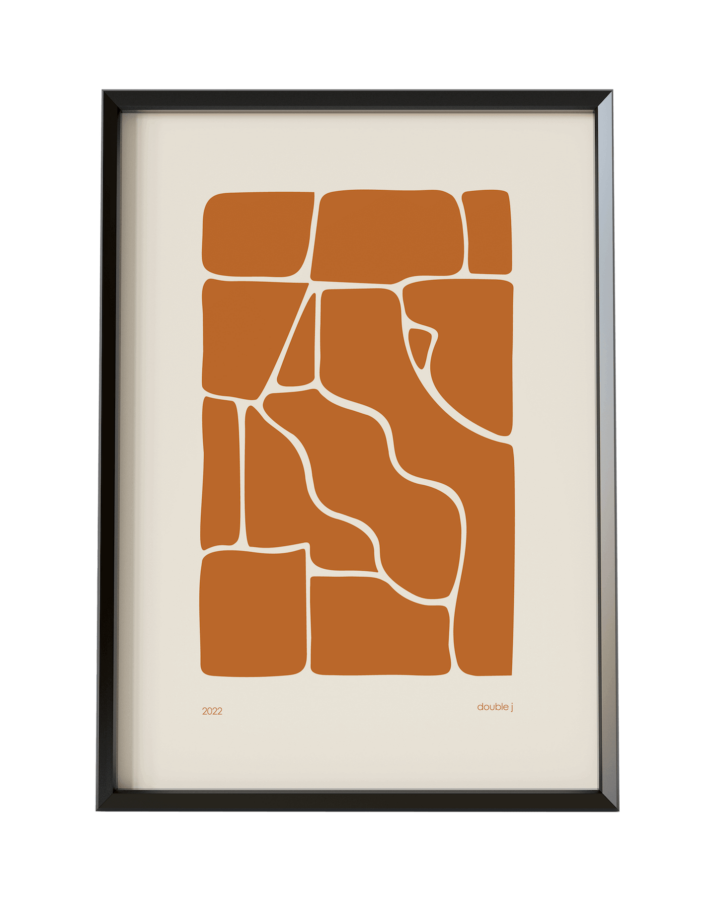 Print Solid Fluid Print (orange) homeware shops bristol gift shops bristol Double j