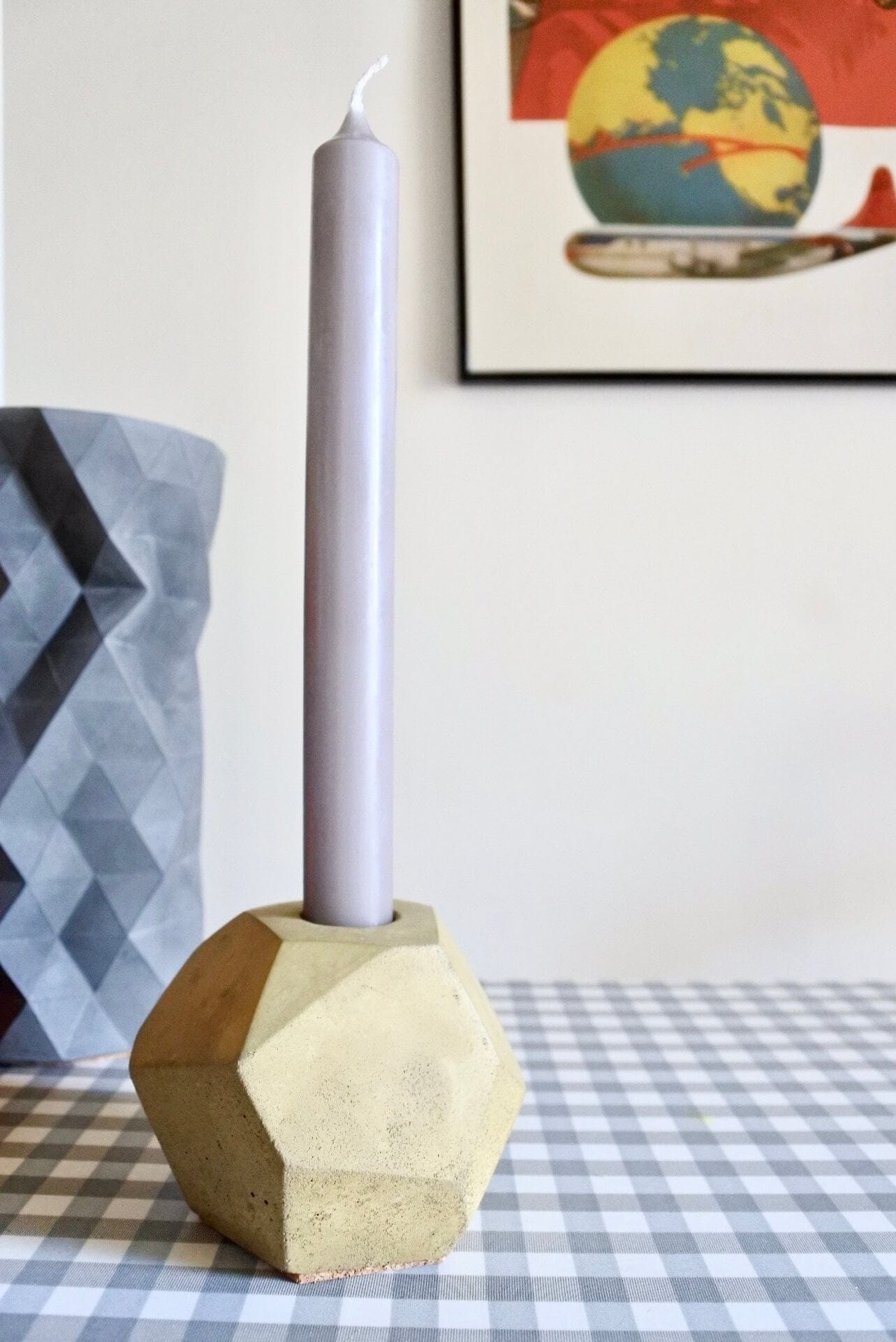 Candle Holder Coastline Chunky Concrete Candle Stick Holder homeware shops bristol gift shops bristol Fern