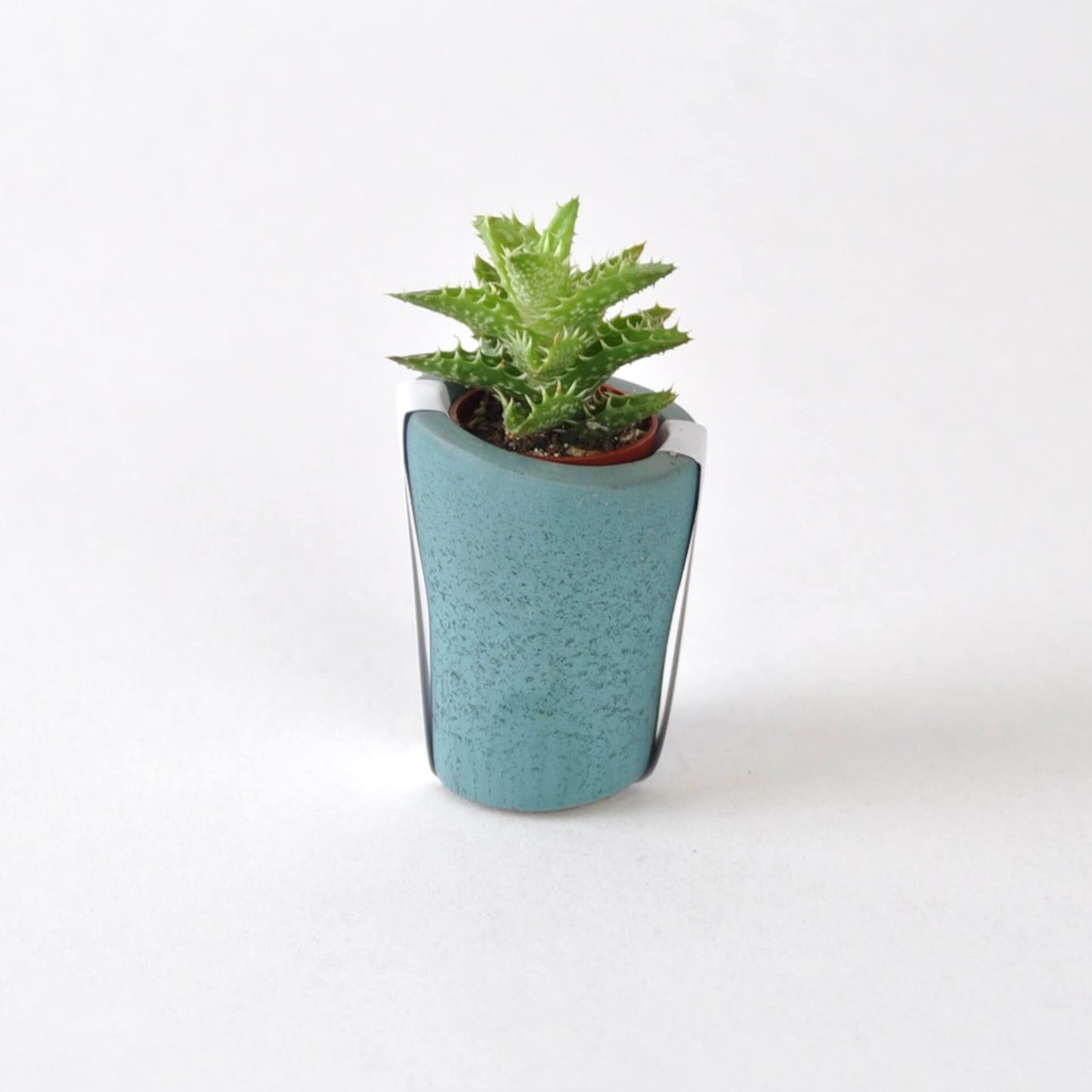 Vessel Teal Concrete Mini Vessel - Cylinder (various colours) homeware shops bristol gift shops bristol Fern