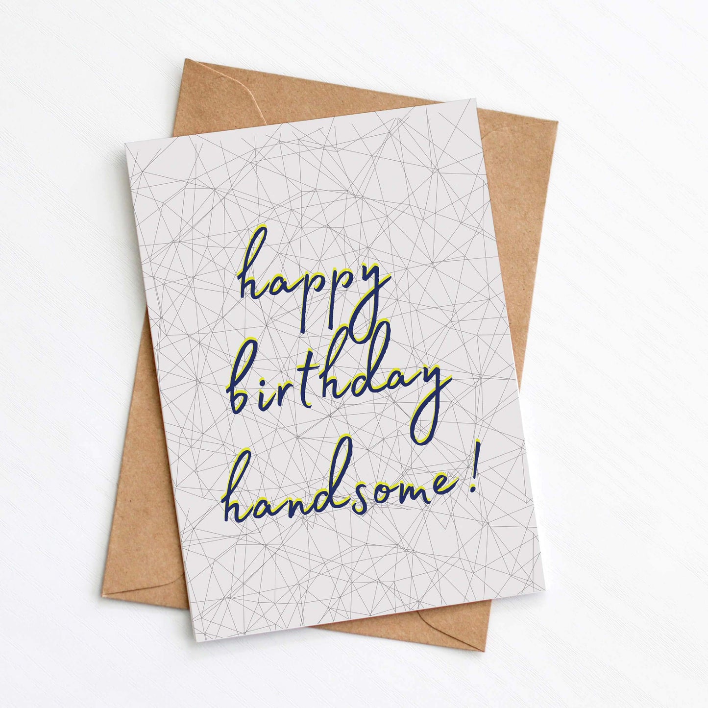 Greetings Card Happy Birthday Handsome Card homeware shops bristol gift shops bristol Greenwich Paper Studio