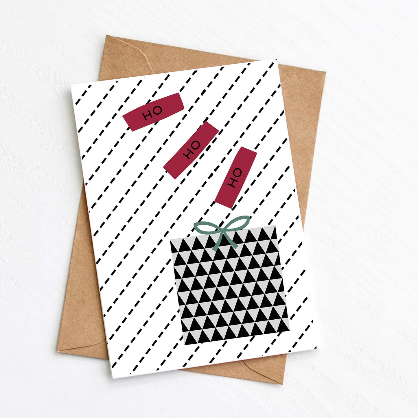 Greetings Card Ho Ho Ho Christmas Card homeware shops bristol gift shops bristol Greenwich Paper Studio