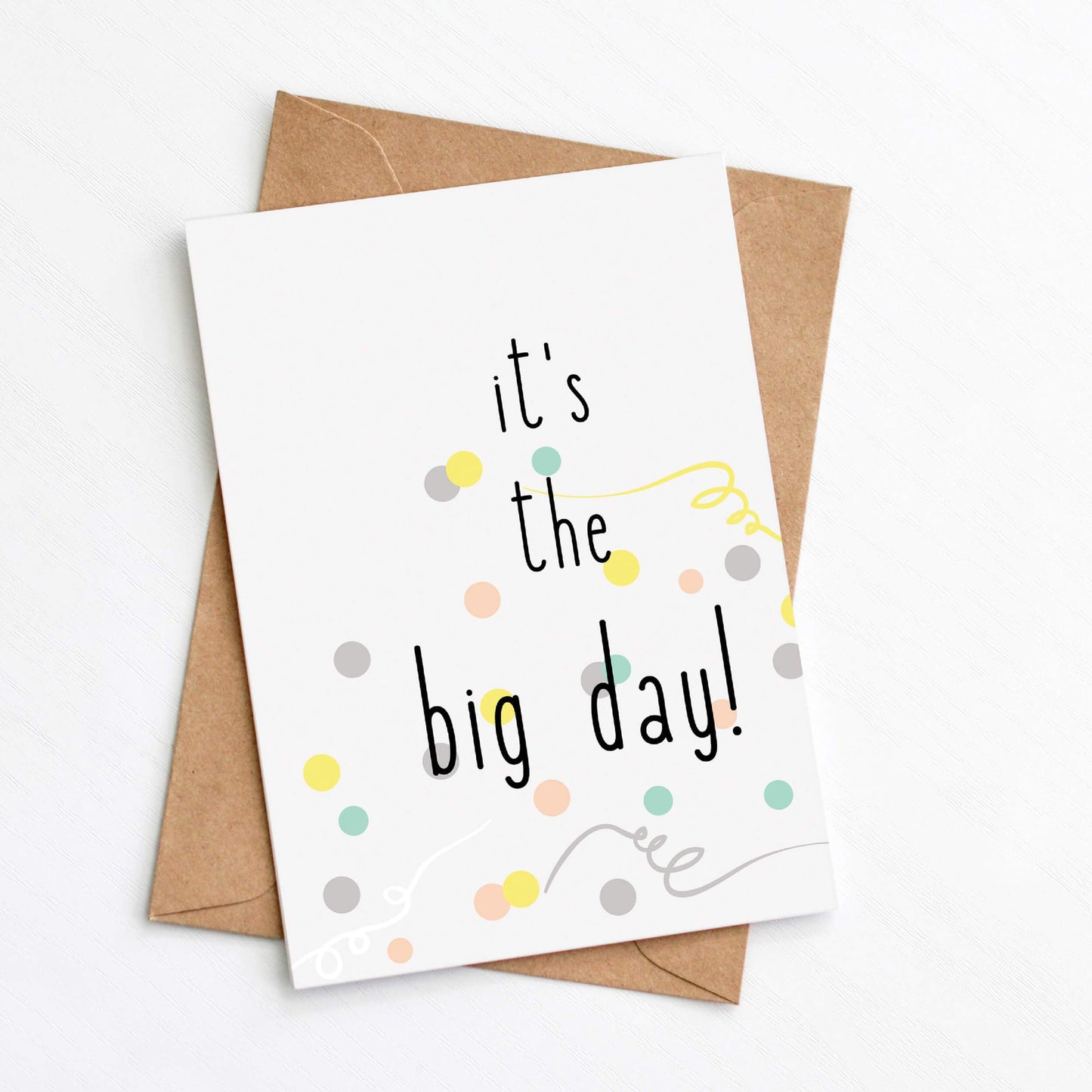 Greetings Card It's The Big Day Card homeware shops bristol gift shops bristol Greenwich Paper Studio