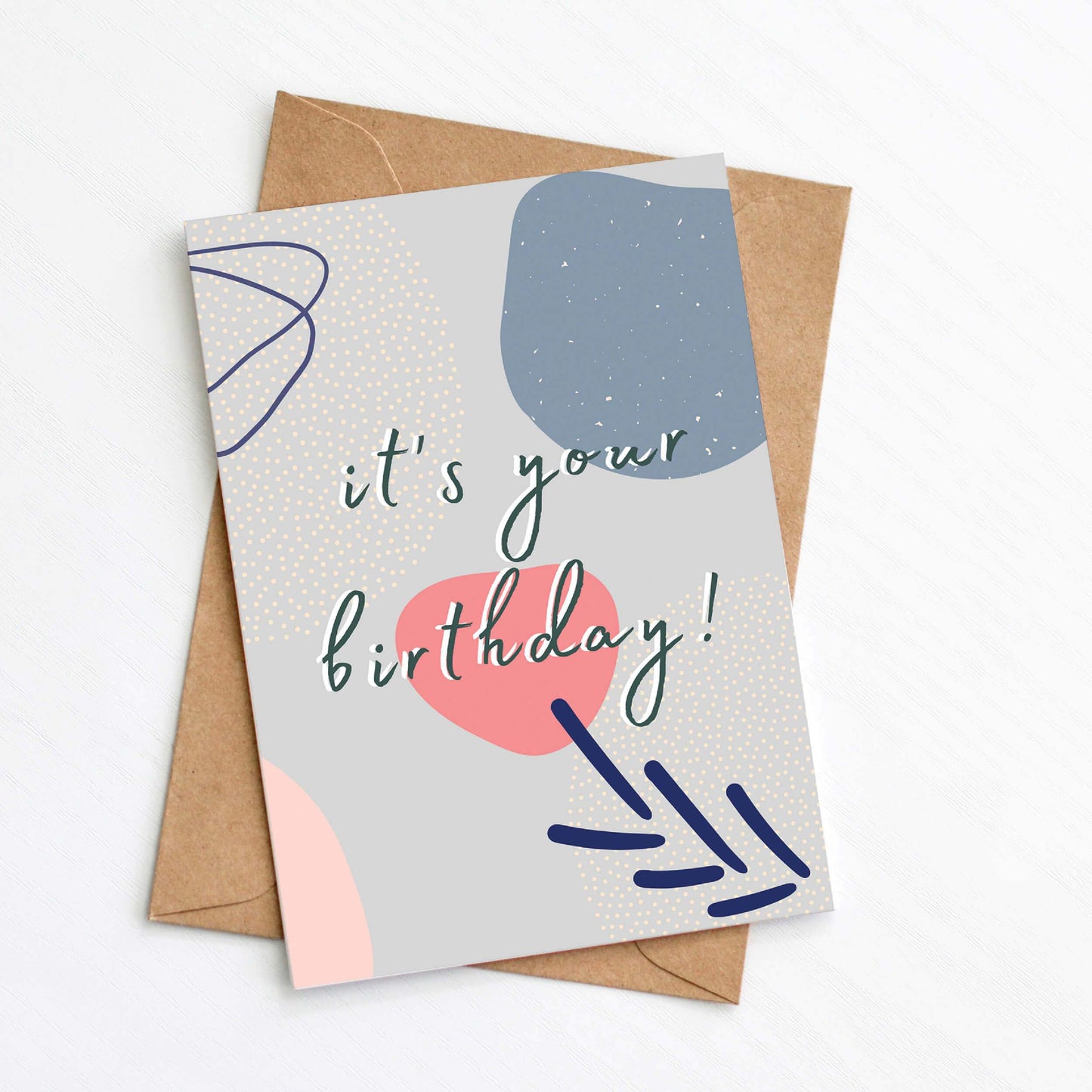 Greetings Card It's Your Birthday Abstract Card homeware shops bristol gift shops bristol Greenwich Paper Studio