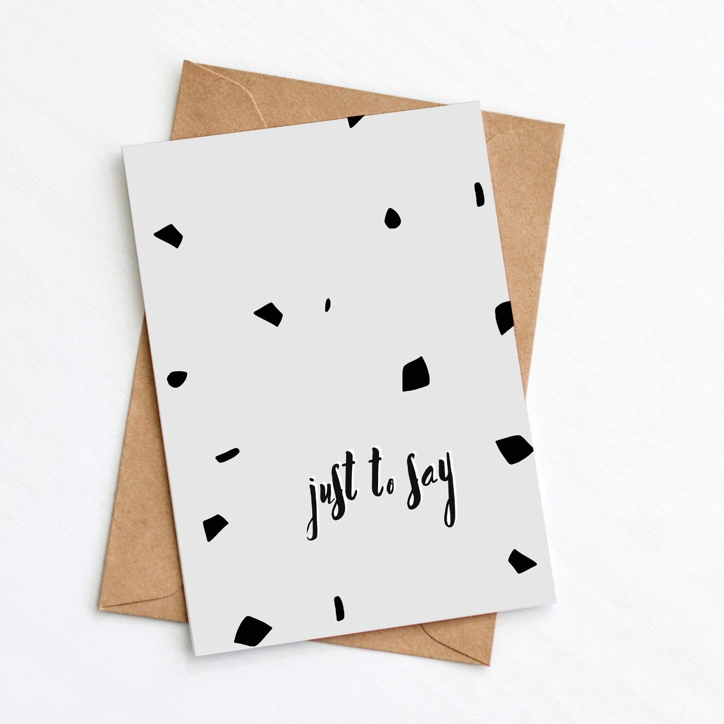 Greetings Card Just To Say Card homeware shops bristol gift shops bristol Greenwich Paper Studio