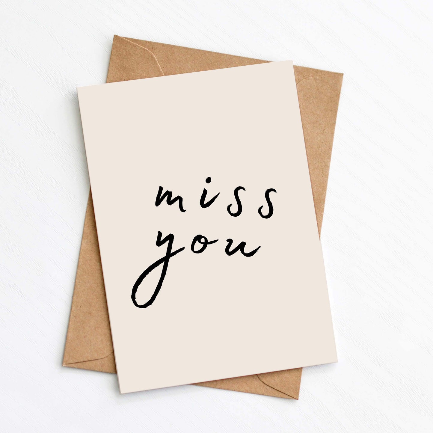Greetings Card Miss You Card homeware shops bristol gift shops bristol Greenwich Paper Studio