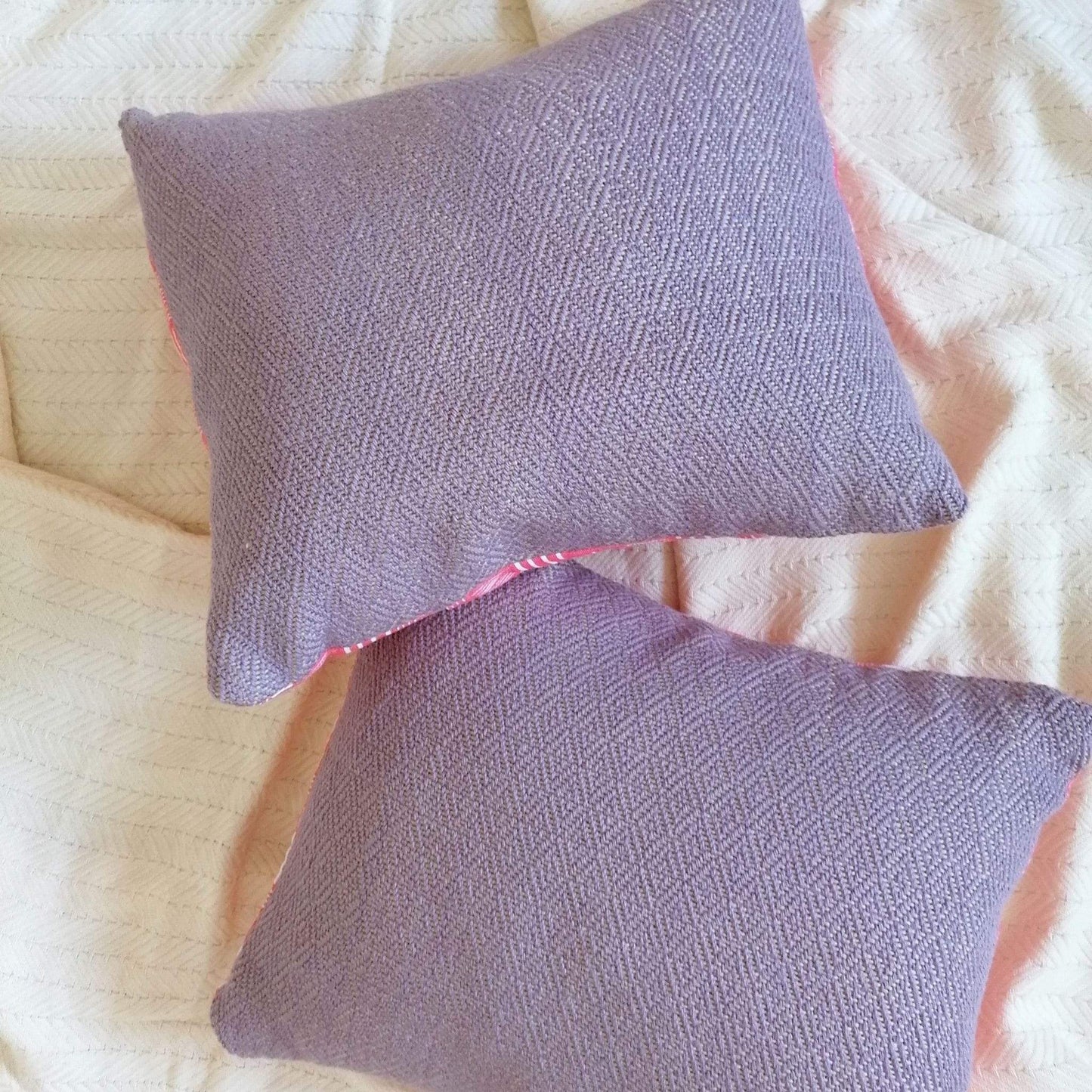 Cushion Lilac & Pink Handwoven Cushion homeware shops bristol gift shops bristol Honest Weaves