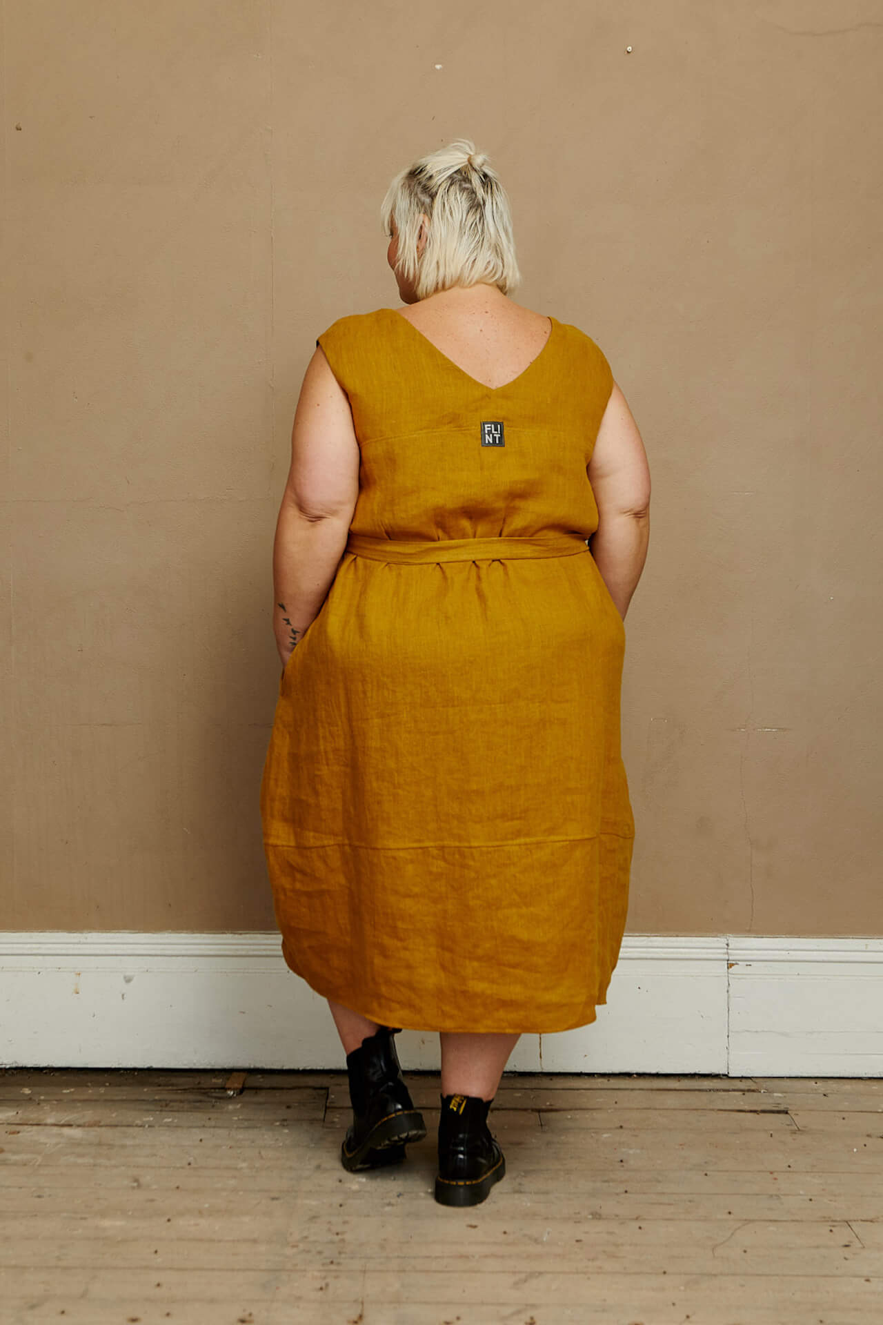 Dress New Fold Linen Dress - Ginger (various sizes available) homeware shops bristol gift shops bristol House Of Flint