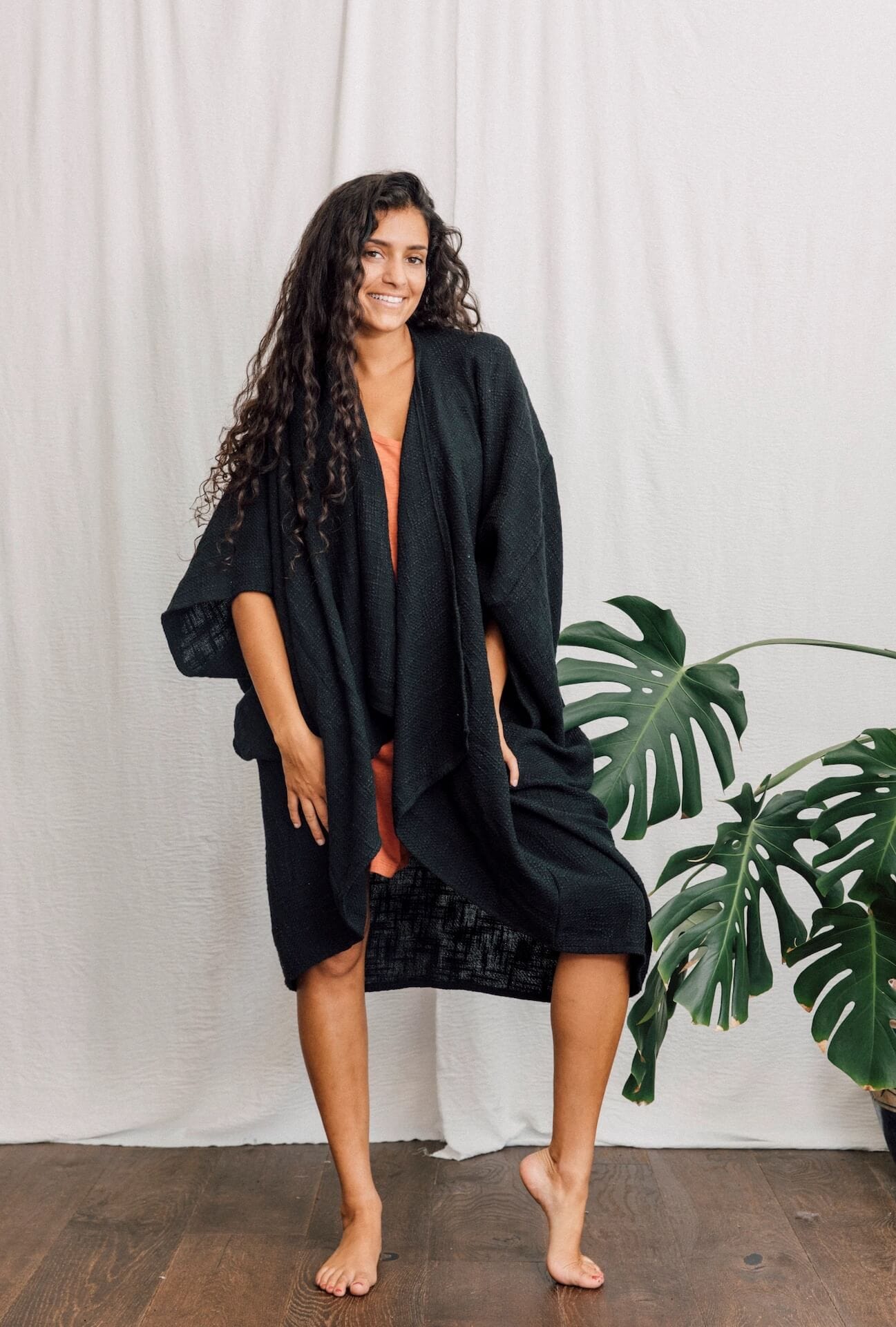 Jackets & Coats Black Oversized Cotton Cardigan (various colours) homeware shops bristol gift shops bristol Inka Free