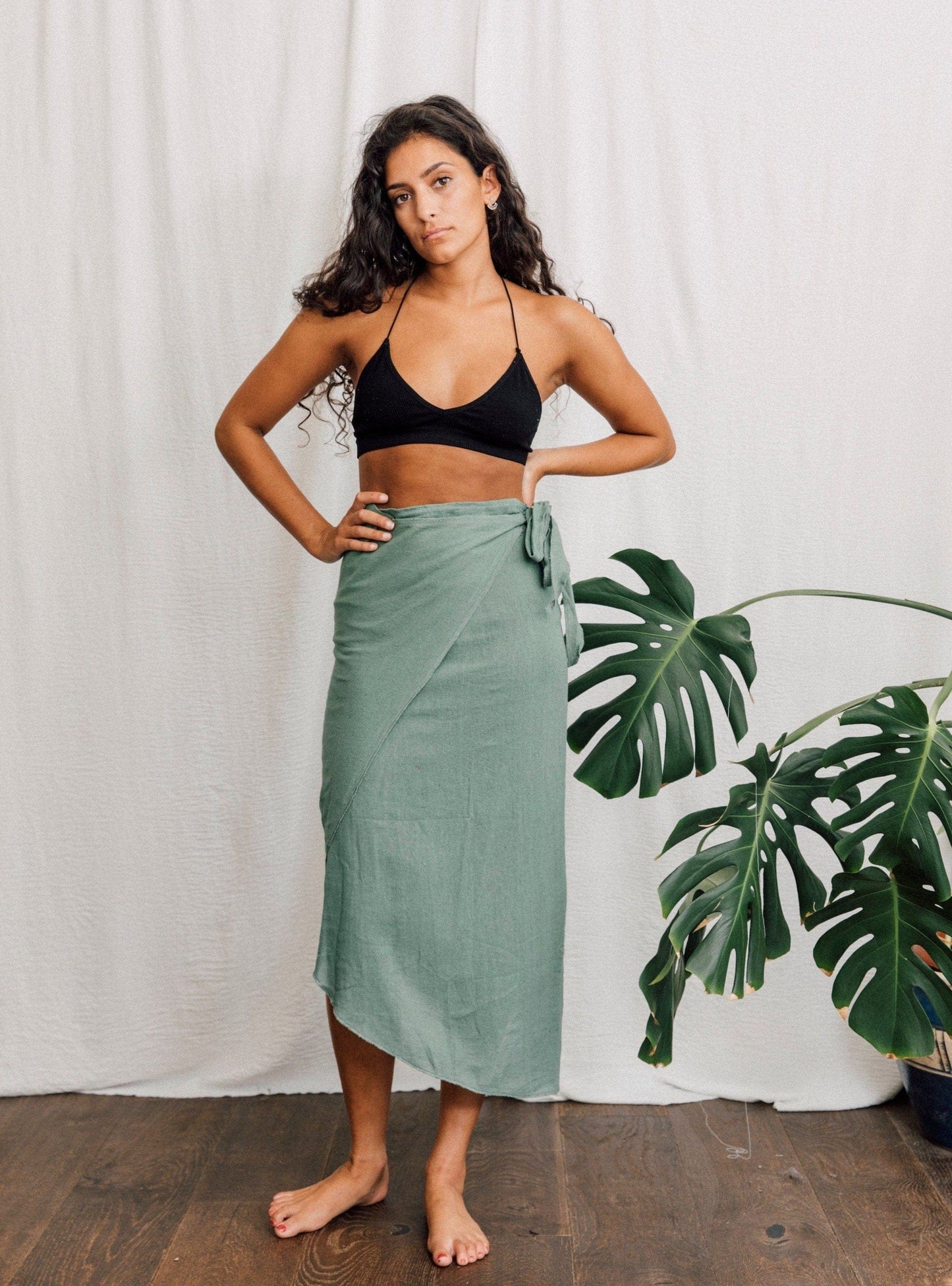 Skirt Inka Wrap Skirt - Sage Green homeware shops bristol gift shops bristol Inka Free