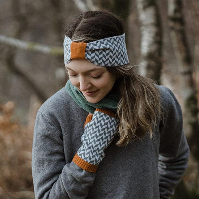 Headband Jacquard Headband - Herringbone Winter Bracken homeware shops bristol gift shops bristol Island Nation