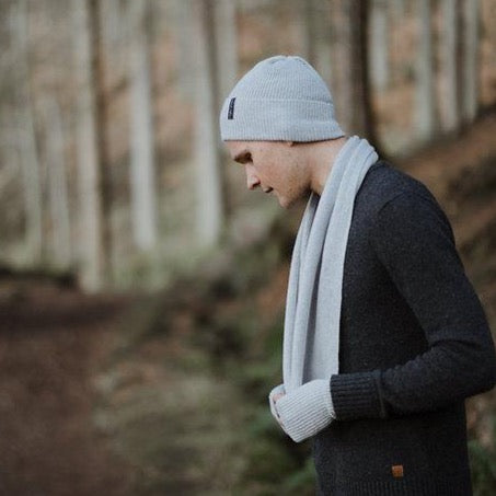 Scarf Ribbed Scarf - Light Grey homeware shops bristol gift shops bristol Island Nation