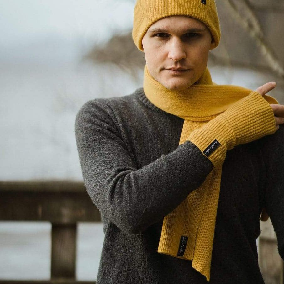 Scarf Ribbed Scarf - Mustard homeware shops bristol gift shops bristol Island Nation