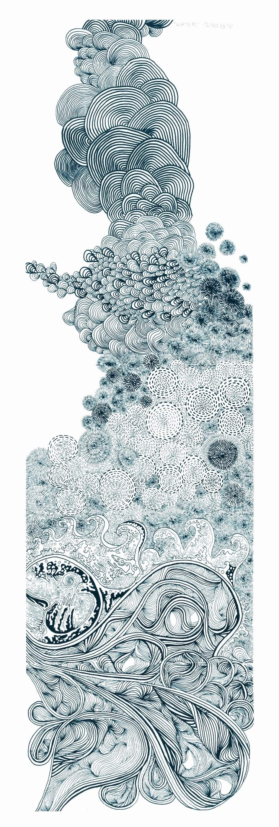 Prints 'Water' Giclee Print homeware shops bristol gift shops bristol KULU