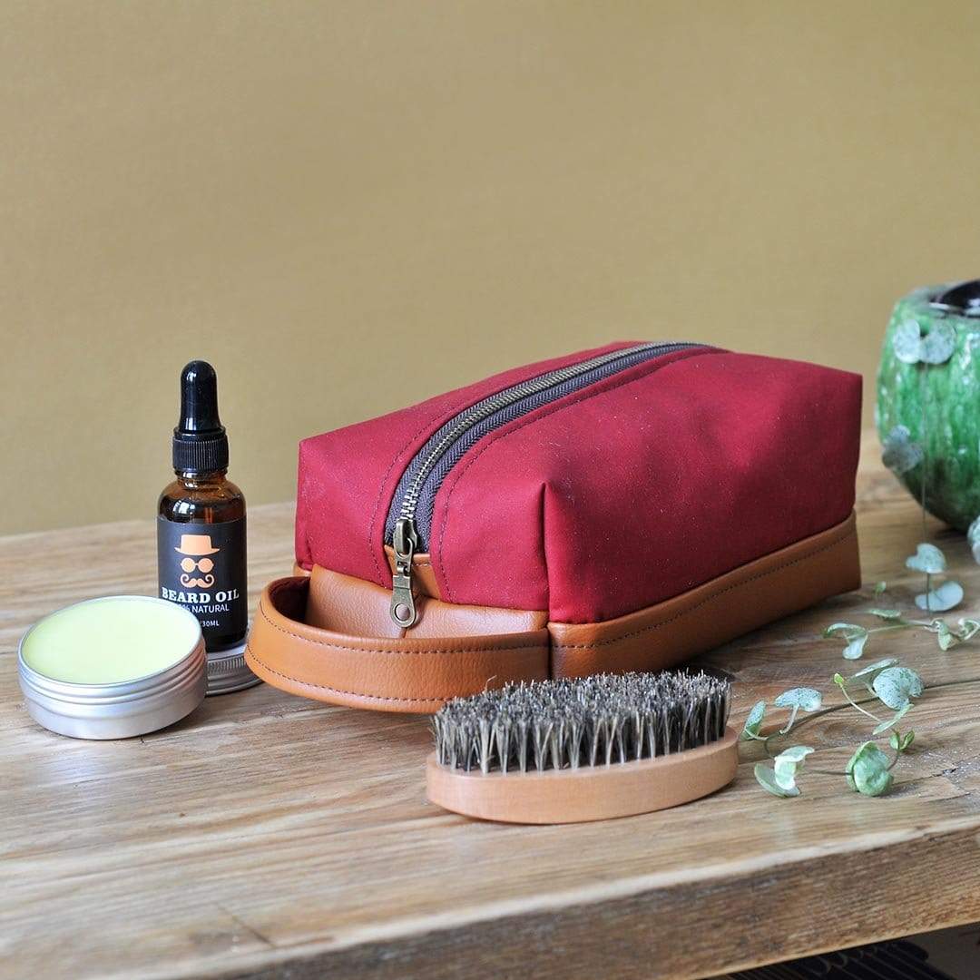 Bag Unisex Recycled Leather Dopp Bag (Toiletries / Wash Bag) homeware shops bristol gift shops bristol Lauren Holloway