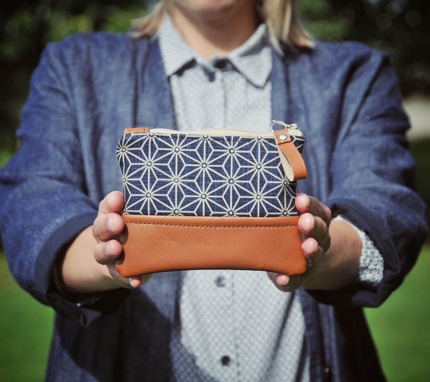 Purse / Wallet Coin Purse - Blue Wave homeware shops bristol gift shops bristol Lauren Holloway