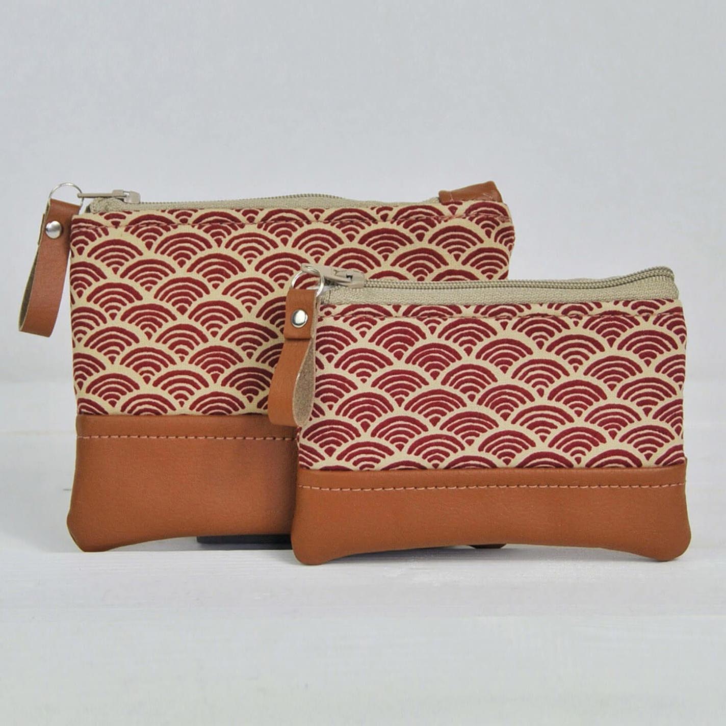 Purse / Wallet Coin Purse - Red Wave homeware shops bristol gift shops bristol Lauren Holloway